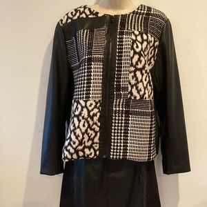 Chico's Faux Leather/Patchwork Jacket